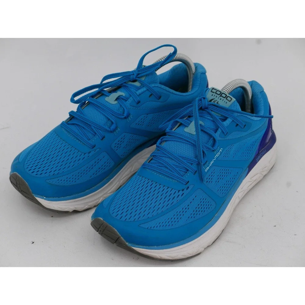 Topo Athletic W-Phantom Running Shoes Aqua Cobalt Blue ZipFoam Women's Size 9